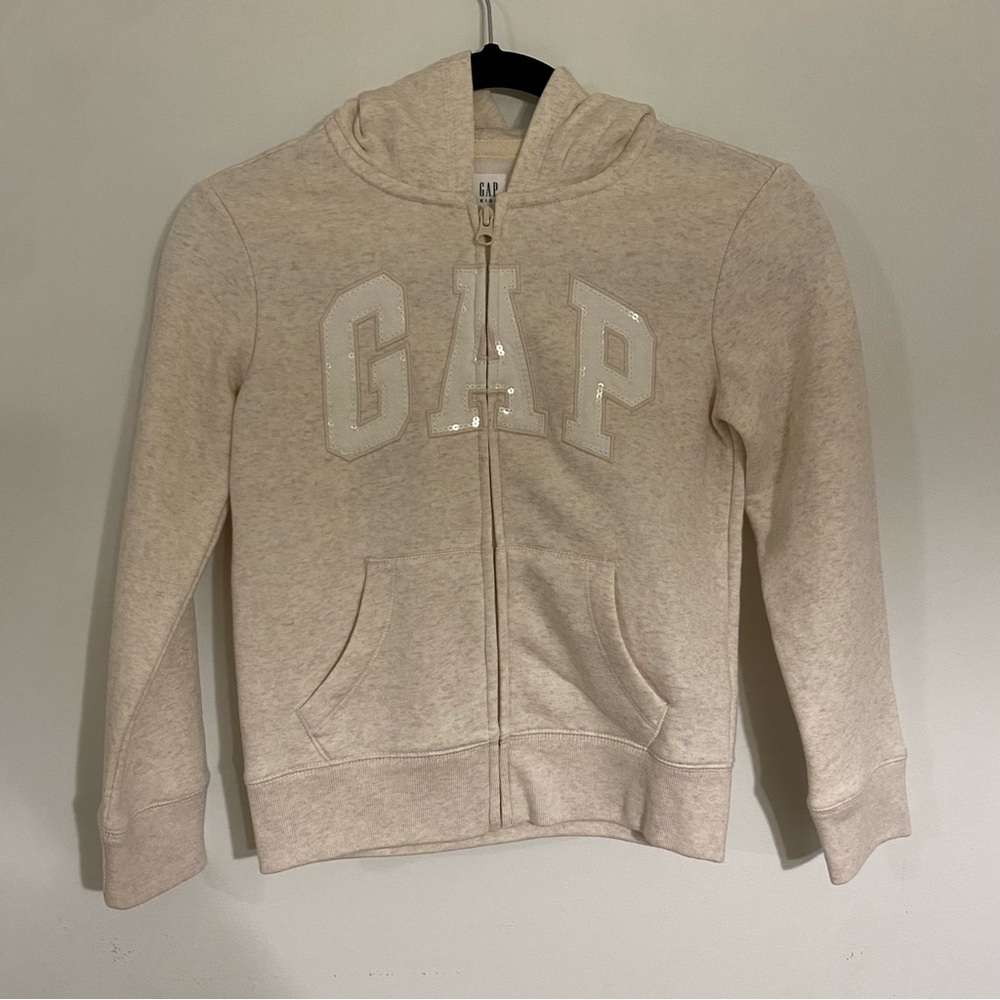 PRICE DROP GAP Kids Beige Zip-Up Hoodie